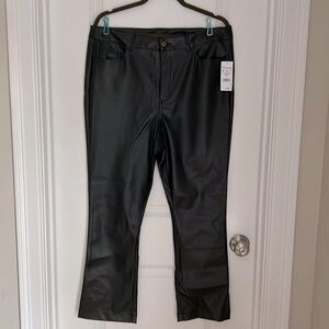 NWT Black Faux Leather Pant !